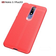 Чохол Hybrid Leather для Nokia 3.1 Plus - Red