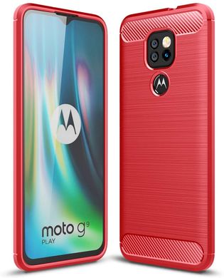 Чохол Hybrid Carbon для Motorola Moto G9 Play / E7 Plus - Red