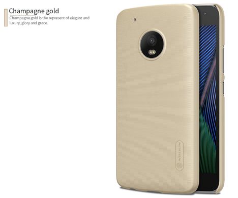 Чехол Nillkin Matte для Motorola Moto G5 Plus (+ пленка) "золотой"