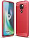 Чехол Hybrid Carbon для Motorola Moto G9 Play / E7 Plus - Red (27894). Фото 1 из 2