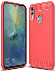 Защитный чехол Hybrid Carbon для Huawei P Smart 2019 - Red