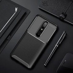 Чехол Premium Carbon для Nokia 3.1 Plus - Black
