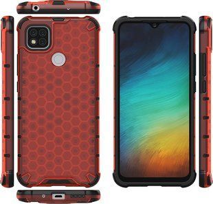 Противоударный чехол Honeycomb для Xiaomi Redmi 9C - Red