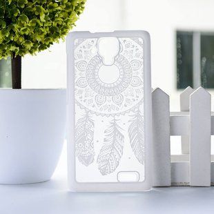 Чохол із візерунком "Пір'я" для Lenovo A536 "білий"