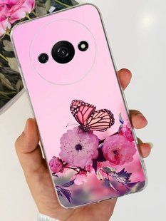 Силиконовый чехол с рисунком для Xiaomi Redmi A3 - Яркая бабочка