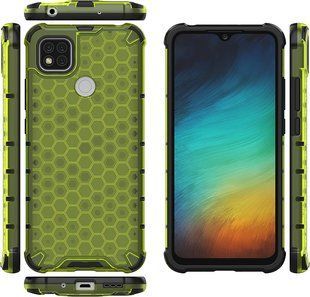 Противоударный чехол Honeycomb для Xiaomi Redmi 9C - Green