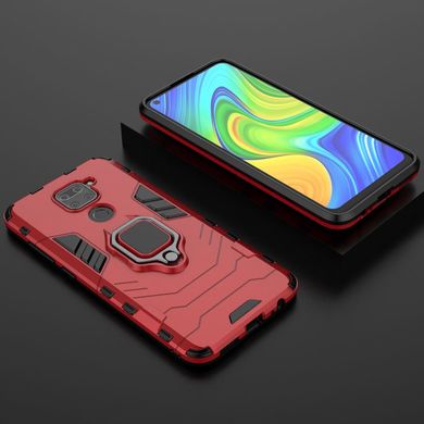 Ударопрочный чехол Transformer Ring для Xiaomi Redmi Note 9 / Redmi 10X (4G) - Red