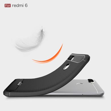 Силиконовый чехол Hybrid Carbon для Xiaomi Redmi 6 - Black