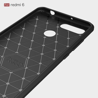 Силиконовый чехол Hybrid Carbon для Xiaomi Redmi 6 - Navy Black