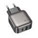 Сетевое зарядное устройство Borofone BAS54A PD 20W+QC3.0 (1USB/1Type-C/3A) - Grey (29668). Фото 5 из 11