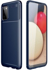 Защитный чехол Hybrid Carbon Case для Samsung Galaxy A03s - Dark Blue