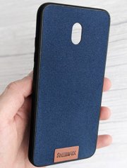 Чехол с тканевой поверхностью TPU+Textile для Xiaomi Redmi 8A - Navy Blue