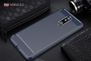 Чехол Hybrid Carbon для Nokia 3.2 - Blue