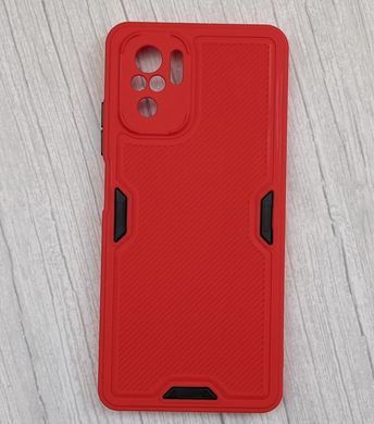 Силиконовый чехол Ribbed Protection для Xiaomi Redmi Note 10 / Note 10s - Red
