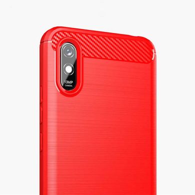 TPU чехол Slim Carbon для Xiaomi Redmi 9A - Red