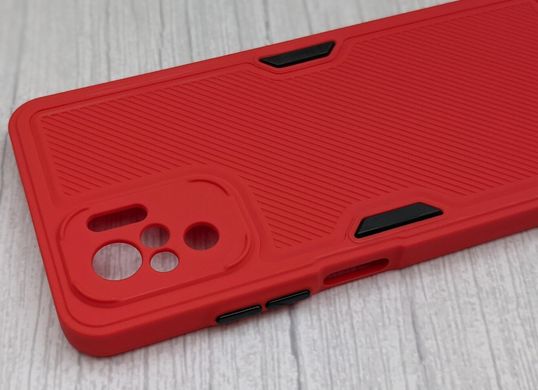 Силиконовый чехол Ribbed Protection для Xiaomi Redmi Note 10 / Note 10s - Red