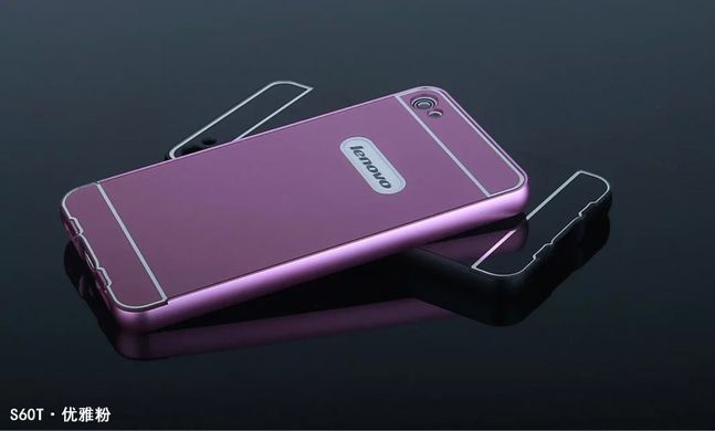 Металлический чехол для Lenovo S60 "розовый"
