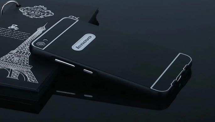 Металлический чехол для Lenovo S60 "черный зеркальный"