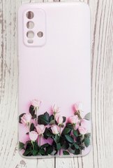 Чохол із малюнком для Xiaomi Redmi 9T - Квіти на білому тлі