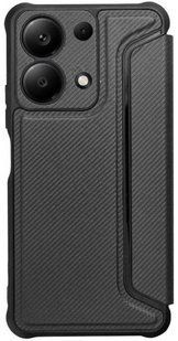 Чехол-книжка JR Elegant для Xiaomi Redmi Note 13 - Black Carbon