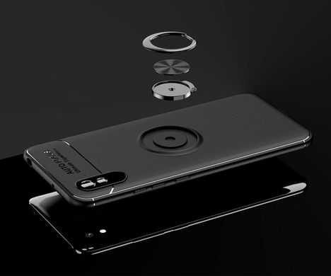 Чехол Hybrid Magnetic Ring для Xiaomi Redmi 9A - Black+Blue