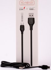 Кабель XO USB - micro USB (NB103) Bell 1m Black