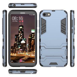 Ударопрочный чехол с подставкой для Huawei Y5 2018 / Honor 7A - Dark Blue