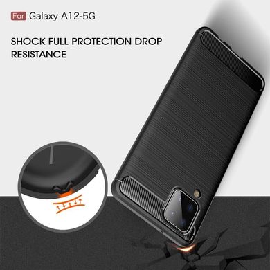 Чехол Hybrid Carbon для Samsung Galaxy A12/M12 - Black
