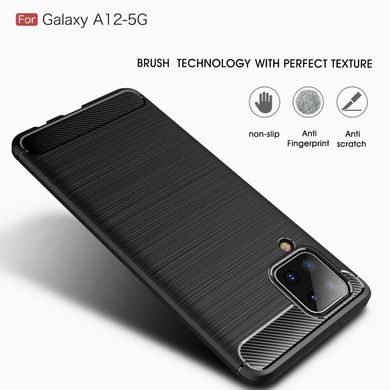 Чехол Hybrid Carbon для Samsung Galaxy A12/M12 - Black