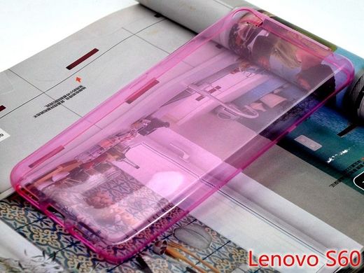 Ультратонкий силиконовый чехол для Lenovo S60 "розовый"