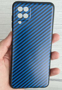 Чехол Hybrid Carbon для Samsung Galaxy A12/M12 - Blue