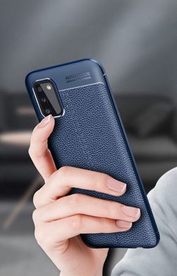 Захисний чохол Hybrid Leather Cover для Samsung Galaxy A02S - Dark Blue