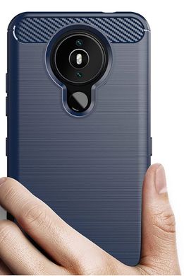 Захисний чохол Hybrid Carbon для Nokia 1.4 - Dark Blue