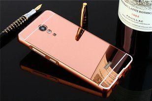 Металевий чохол для Lenovo P2 "рожевий дзеркальний"