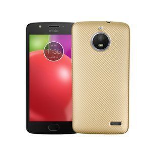 Силиконовый чехол TPU Fiber для Motorola Moto E4 Plus - Gold