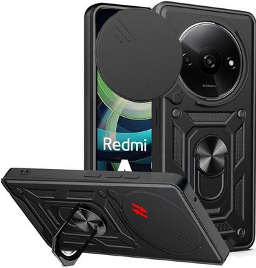 Ударопрочный чехол Hybrid Ring Camshield для Xiaomi Redmi A3 - Black