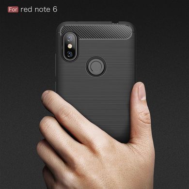 Силиконовый чехол Hybrid Carbon для Xiaomi Redmi Note 6 Pro - Black
