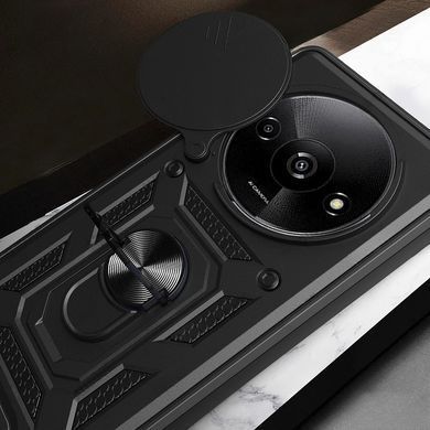 Ударопрочный чехол Hybrid Ring Camshield для Xiaomi Redmi A3 - Black
