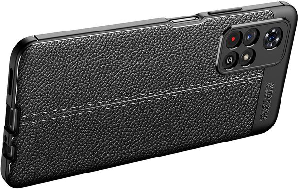 Чехол Hybrid Leather для Xiaomi Redmi Note 11 / 11S - Black