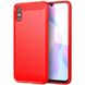 TPU чехол Slim Carbon для Xiaomi Redmi 9A - Red (253950). Фото 1 из 6