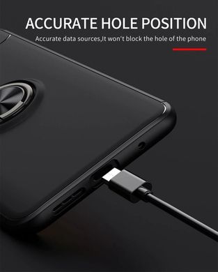 TPU чехол Deen ColorRing под магнитный держатель для Xiaomi Poco M3 - Black
