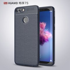 Защитный чехол Hybrid Leather для Huawei P Smart - Blue