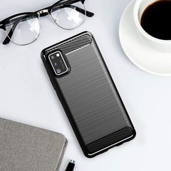 TPU чехол Slim Carbon для Samsung Galaxy A41 - Navy Black