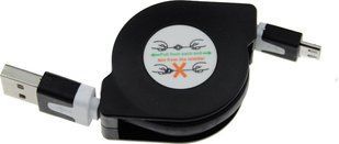 Кабель TOTO Flat USB - microUSB 1m Black