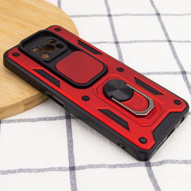 Удароміцний чохол GETMAN Ring для Xiaomi Poco X3 NFC / Poco X3 Pro - Camshield Red
