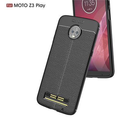 Захисний чохол Hybrid Leather для Motorola Moto Z3 Play - Black