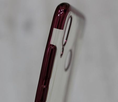 Прозорий чохол із кольоровими вставками для Huawei P Smart 2019 - Red