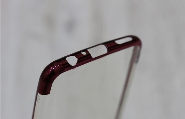 Прозорий чохол із кольоровими вставками для Huawei P Smart 2019 - Red